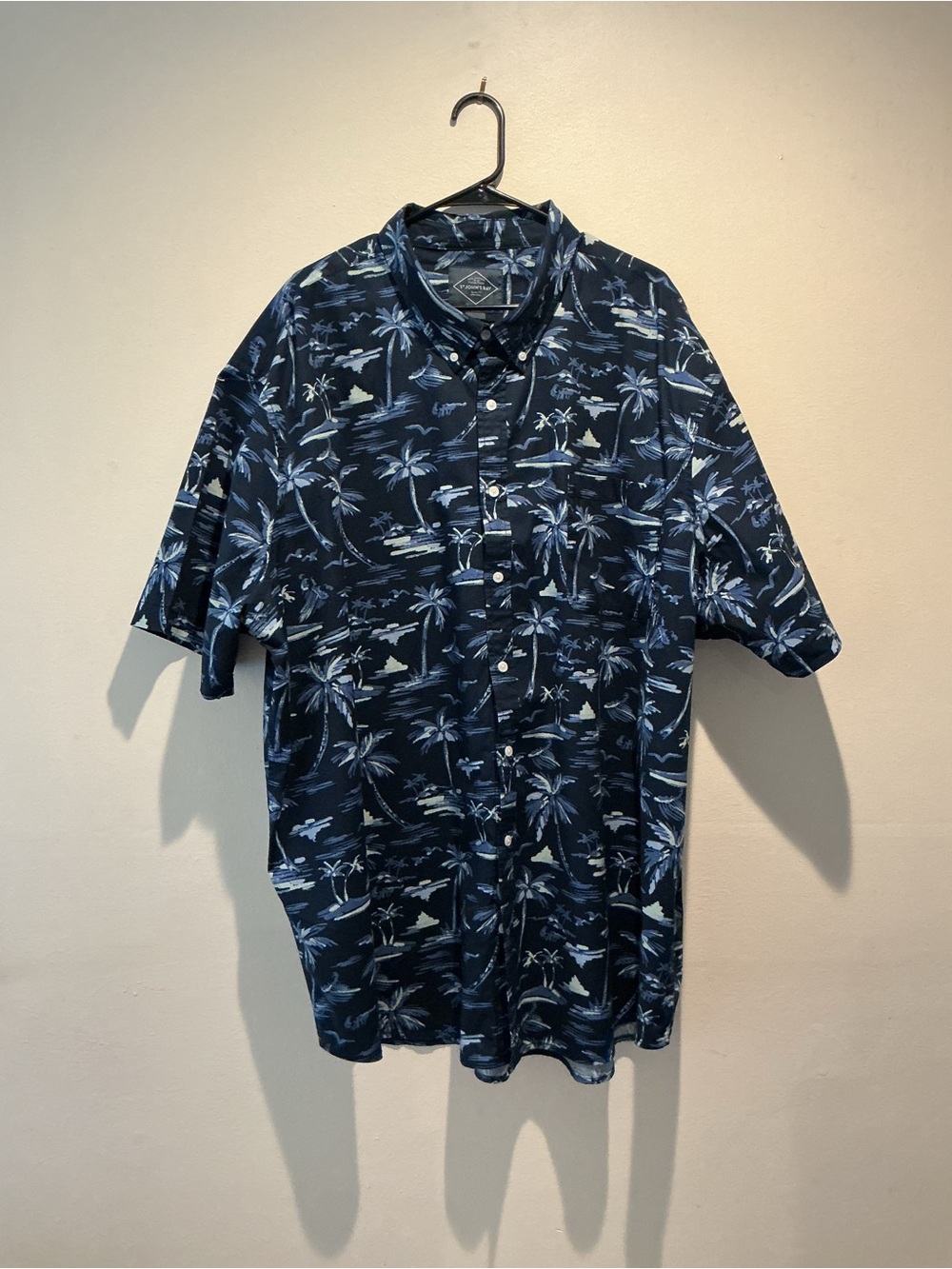 St. John's Bay Men's Tropical Palm Tree Button Down - 4XLT